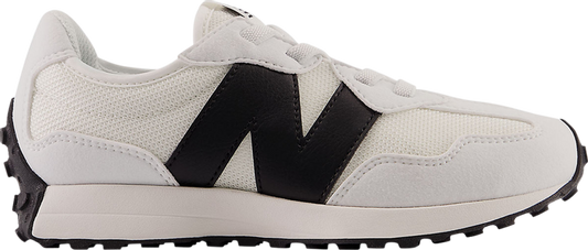 נעלי סניקרס 327 Bungee Lace Little Kid Wide 'White Black' של המותג ניו באלאנס בצבע לבן עשויות עור (זמש)