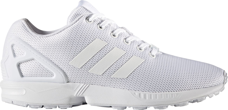 נעלי סניקרס ZX Flux 'White' של המותג אדידס בצבע לבן עשויות 