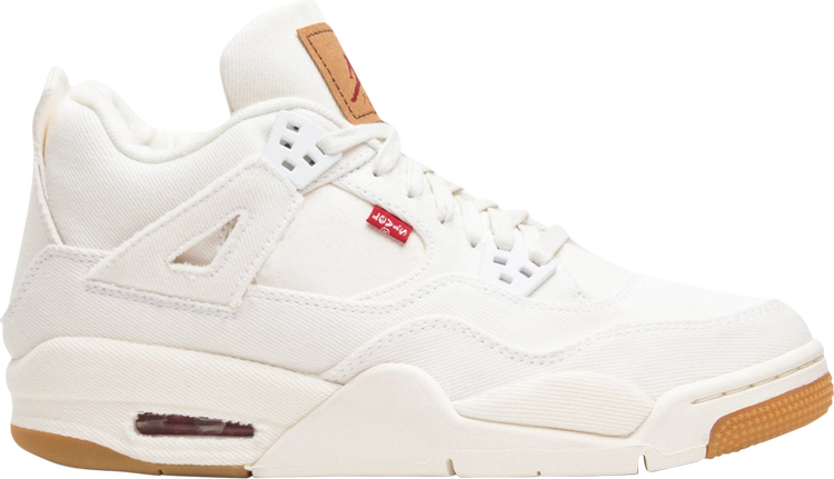 נעלי סניקרס Levi's x Air Jordan 4 Retro 'White Denim' Sample של המותג נייקי בצבע לבן עשויות 