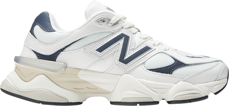 נעלי סניקרס 9060 'White Navy' של המותג ניו באלאנס בצבע לבן עשויות עוֹר