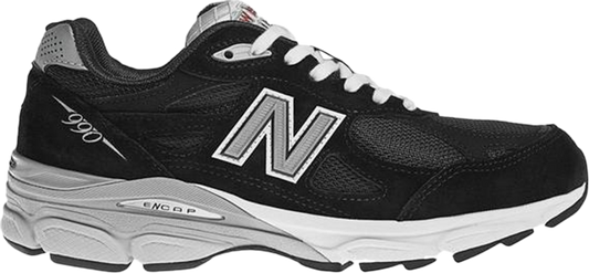 נעלי סניקרס Wmns 990v3 Made In USA Wide 'Black White' של המותג ניו באלאנס בצבע שָׁחוֹר עשויות 