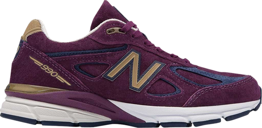 נעלי סניקרס Wmns 990v4 Made in USA 'Deep Claret' של המותג ניו באלאנס בצבע סָגוֹל עשויות 