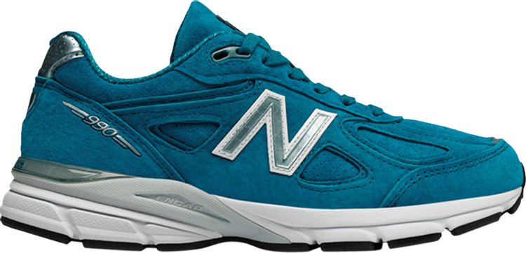 נעלי סניקרס Wmns 990v4 Made in USA 'Lake Blue' של המותג ניו באלאנס בצבע כְּחוֹל עשויות 