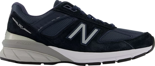 נעלי סניקרס Wmns 990v5 Made in USA 'Navy Silver' של המותג ניו באלאנס בצבע כְּחוֹל עשויות רֶשֶׁת