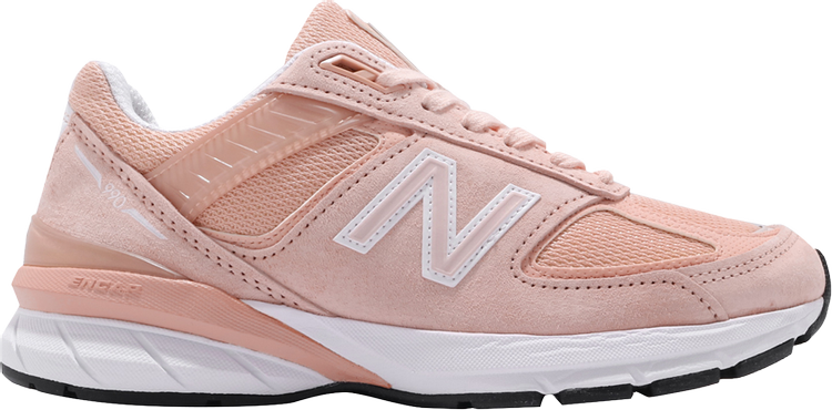 נעלי סניקרס Wmns 990v5 Made In USA 'Pink' של המותג ניו באלאנס בצבע וָרוֹד עשויות עור (זמש)