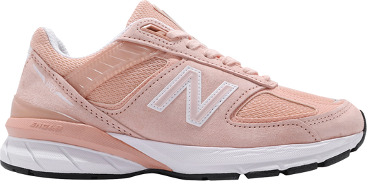 נעלי סניקרס Wmns 990v5 Made In USA 'Pink' של המותג ניו באלאנס בצבע וָרוֹד עשויות עור (זמש)