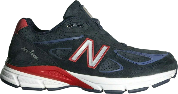 נעלי סניקרס Wmns 990v4 Made in USA 'NYRR 60th Anniversary' של המותג ניו באלאנס בצבע כְּחוֹל עשויות 