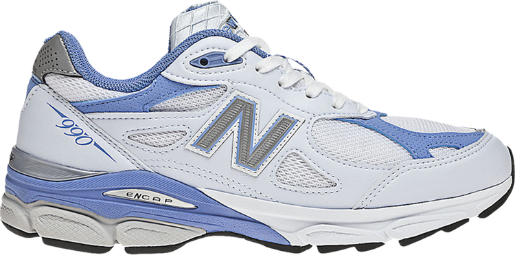 נעלי סניקרס Wmns 990v3 Made In USA Wide 'White Blue' של המותג ניו באלאנס בצבע כְּחוֹל עשויות 