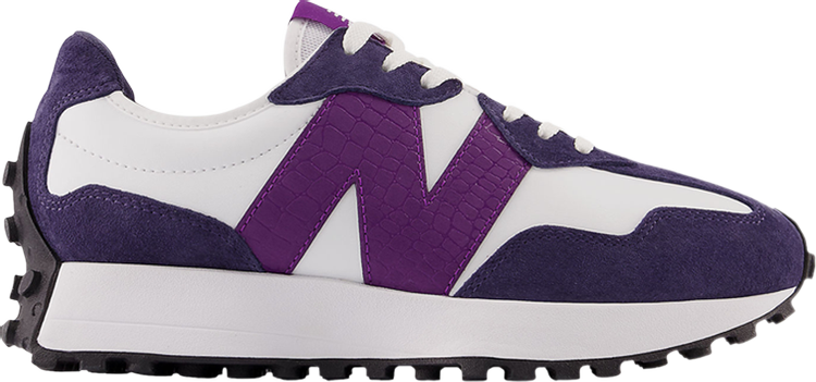 נעלי סניקרס Wmns 327 'White Cosmic Grape' של המותג ניו באלאנס בצבע סָגוֹל עשויות טֶקסטִיל