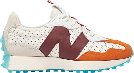 נעלי סניקרס Dejounte Murray x Wmns 327 'Heat Up - Beige' של המותג ניו באלאנס בצבע קרם עשויות עור (זמש)
