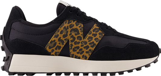 נעלי סניקרס Wmns 327 'Black Leopard' של המותג ניו באלאנס בצבע שָׁחוֹר עשויות ריפסטופ
